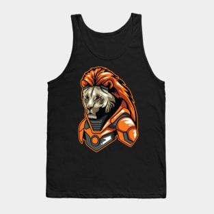 Lion cyborg illustration Tank Top